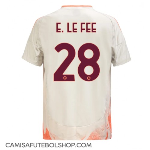 Camisa de time de futebol AS Roma Enzo Le Fee #28 Replicas 2º Equipamento 2024-25 Manga Curta